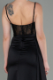 Long Black Satin Evening Dress ABU2130