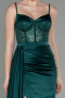 Emerald Green Long Satin Evening Dress ABU2130