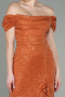 Long Orange Scaly Evening Dress ABU2954