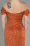 Long Orange Scaly Evening Dress ABU2954