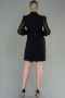 Short Black Chiffon Invitation Dress ABK1663
