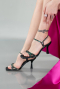Black Leather Evening Shoe ABD1106