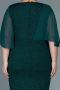 Midi Emerald Green Plus Size Evening Dress ABK1610