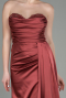Long Light Brown Satin Prom Gown ABU2965