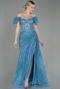Indigo Long Evening Dress ABU2706