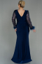 Long Navy Blue Oversized Evening Dress ABU2976