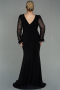 Long Black Oversized Evening Dress ABU2976