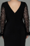 Long Black Oversized Evening Dress ABU2976