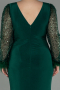 Long Emerald Green Oversized Evening Dress ABU2976