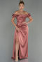 Onion Skin Long Satin Engagement Dress ABU1606