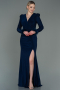 Navy Blue Long Evening Dress ABU2804