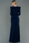 Navy Blue Long Evening Dress ABU2804