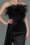 Long Black Satin Evening Dress ABU3091