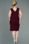 Midi Burgundy Oversized Evening Dress ABK1752
