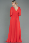 Orange Long Chiffon Evening Dress ABU1702