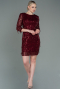 Burgundy Short Evening Dress ABK1599