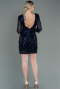 Navy Blue Short Evening Dress ABK1599