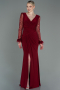 Burgundy Long Evening Dress ABU3008