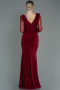Burgundy Long Evening Dress ABU3008