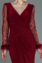 Burgundy Long Evening Dress ABU3008