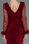 Burgundy Long Evening Dress ABU3008