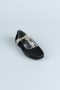 Black Satin Kids Shoe HRB185