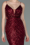 Burgundy Long Mermaid Evening Dress ABU892