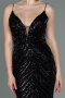 Black Long Mermaid Evening Dress ABU892