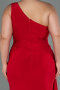 Long Red Plus Size Evening Dress ABU3132