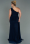 Long Navy Blue Plus Size Evening Dress ABU3132