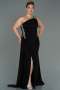 Long Black Plus Size Evening Dress ABU3132