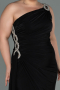 Long Black Plus Size Evening Dress ABU3132