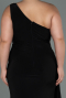 Long Black Plus Size Evening Dress ABU3132