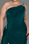 Long Emerald Green Plus Size Evening Dress ABU3132