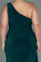 Long Emerald Green Plus Size Evening Dress ABU3132