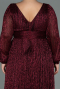 Long Burgundy Plus Size Evening Dress ABU3154