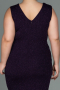 Midi Dark Purple Oversized Evening Dress ABK1752