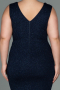 Midi Navy Blue Oversized Evening Dress ABK1752