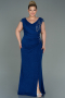 Long Sax Blue Plus Size Evening Dress ABU2438