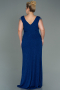 Long Sax Blue Plus Size Evening Dress ABU2438