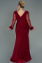 Burgundy Long Oversized Evening Dress ABU2976