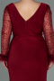 Burgundy Long Oversized Evening Dress ABU2976