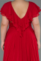 Red Long Plus Size Evening Dress ABU032