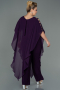 Dark Purple Chiffon Plus Size Evening Dress ABT080