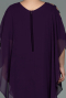 Dark Purple Chiffon Plus Size Evening Dress ABT080