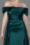 Emerald Green Long Satin Evening Dress ABU2903