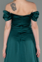 Emerald Green Long Satin Evening Dress ABU2903