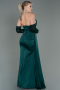 Long Emerald Green Satin Evening Dress ABU3175