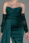 Long Emerald Green Satin Evening Dress ABU3175