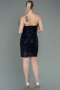 Short Navy Blue Scaly Invitation Dress ABK1809